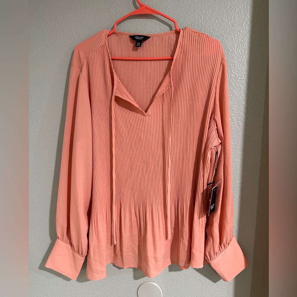 Simply Vera Vera wang long sleeve blouse new  size XXL